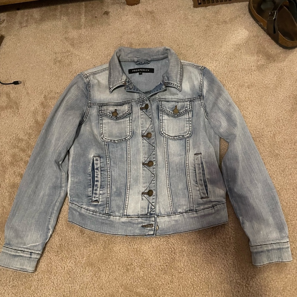 cropped jean jacket